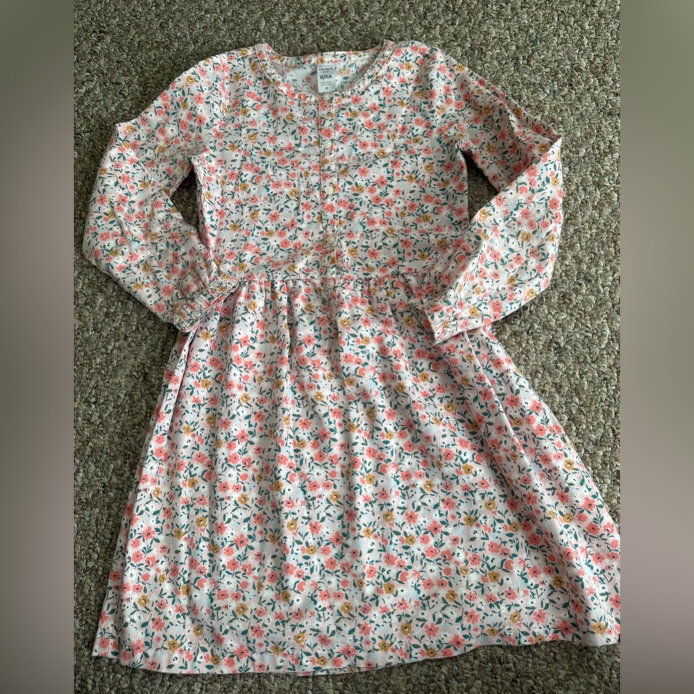 Carter's Pink Floral Long Sleeve Dress